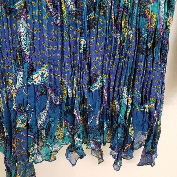 Bohemian V Christina Blue Top w/Lace Small NWOT - Picture 6 of 8